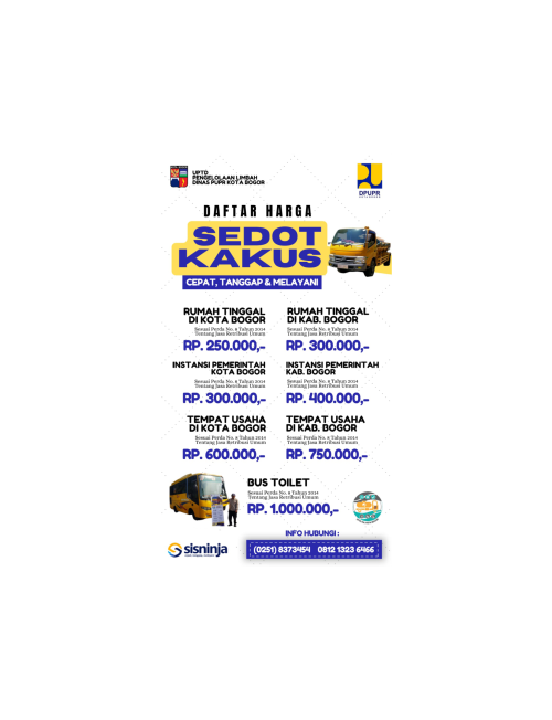 Daftar Harga Sedot Kakus